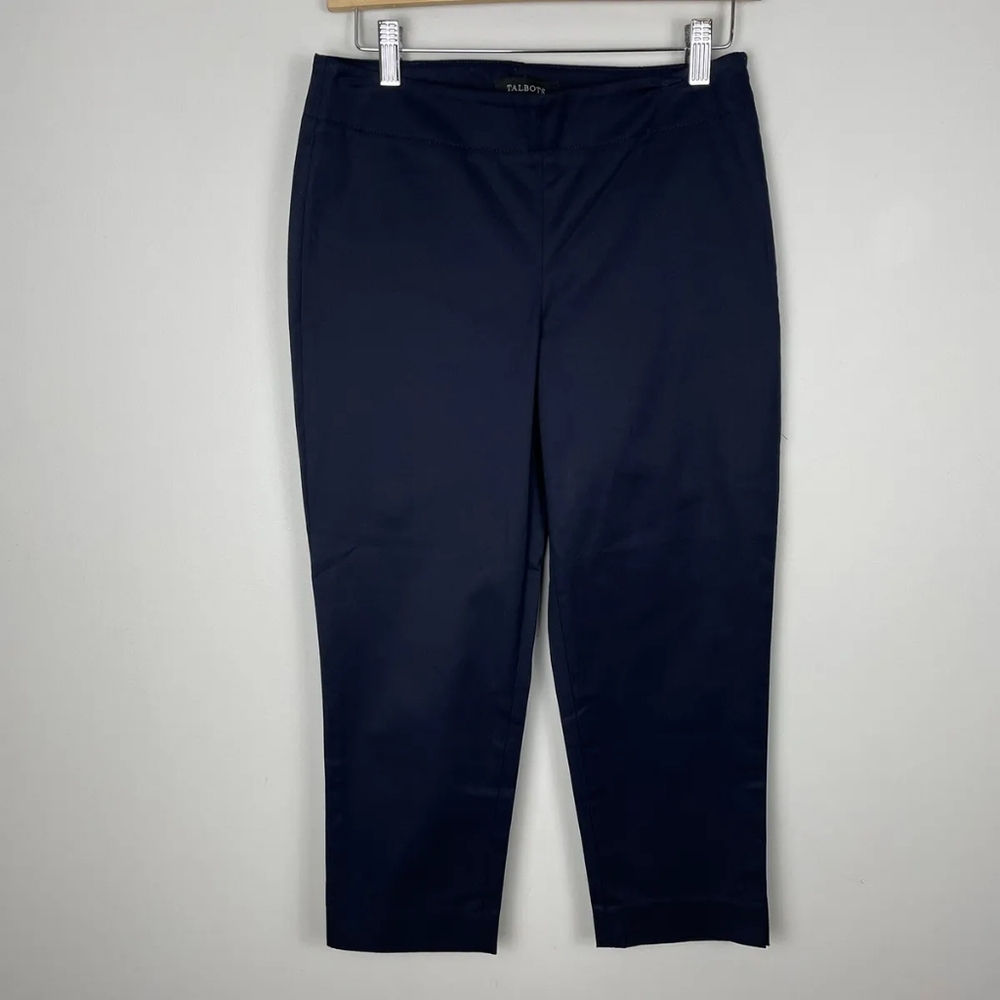 Talbot's Heritage cropped pants, Women's 16 Navy Blue, NWT